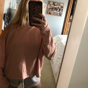 pink sweatshirt